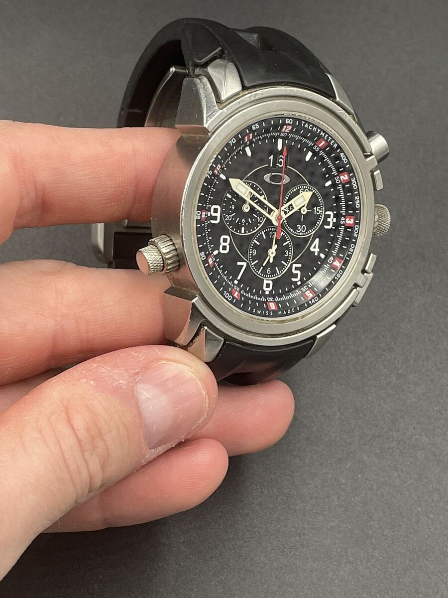Oakley 12 Gauge Stainless Brushed w/ Black Dial Watch | eBay Oakley 12 Gauge Stainless Brushed w/ Black Dial Watch | eBay