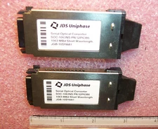 QTY (2) SOC-1063NS JDS UNIPHASE SERIAL OPTICAL CONVERTERS 52P6386 1063 MBd NOS