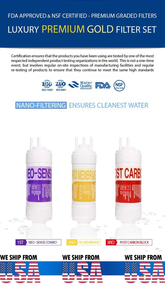 COWAY WATER 3 FILTER SET CHP-251L CHP-251 CHP-250 CHP-250L REPLACEMENT RO - Image 3 of 4