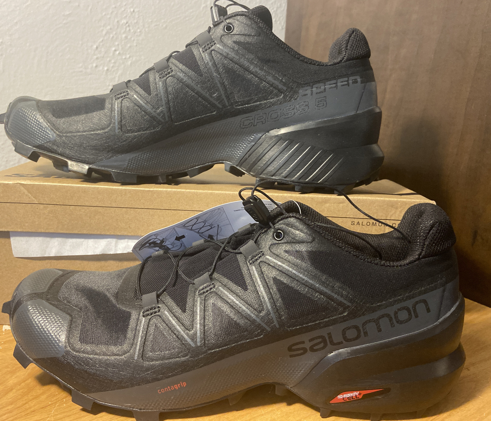 Size 11.5 - Salomon Speedcross 5 Black - 406840 for sale online | eBay