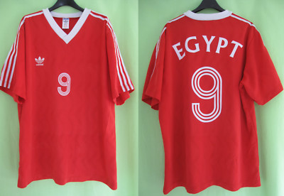 Maillot Egypte #9 Adidas vintage Football Jersey Egypt Shirt Foot