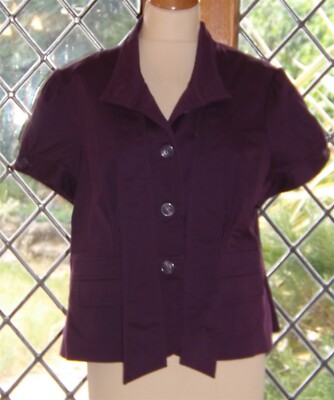Red Herring, weinfarbene, kurzarmige Jacke, Gr. 12