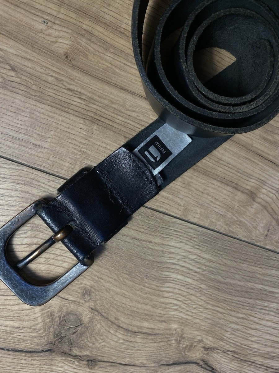 G-star Raw vintage leather Black Belt Men Y2K 110cm | eBay