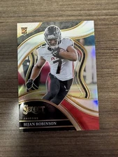 2023 Panini Select Bijan Robinson Club Level Silver Prizm Rookie RC #296