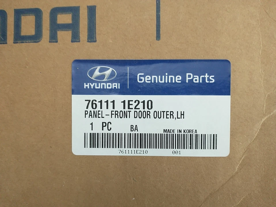 Panel de puerta exterior delantero izquierdo genuino Hyundai 76111 1E210 para Accent 2007-2011 OEM Foto 2 de 4