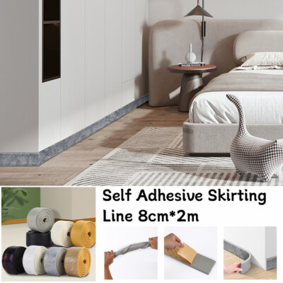  Waterproof Enclosure Self Adhesive 2m Skirting Line Wall Sticker Anti-Collision