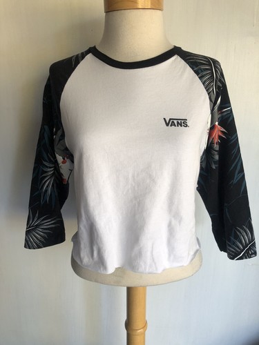 Hawaiian Print Baseball Raglan Crop Top 