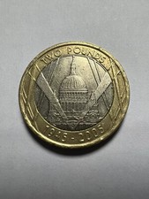 RARE St Paul's Cathedral 1945-2005 Minting Error £2 Two Pound Coin