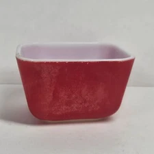 Pyrex Red 501 Refrigerator Dish Small Rectangular Vintage No Lid