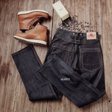 Red Tornado Blacksmith Buckle Back Jeans Vintage Fashion Men Selvage Denim Pants