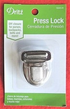 1 Press Lock Closure 1-1/4" x 1-5/8" Silver Prym-Dritz  Purse Backpack Belt 