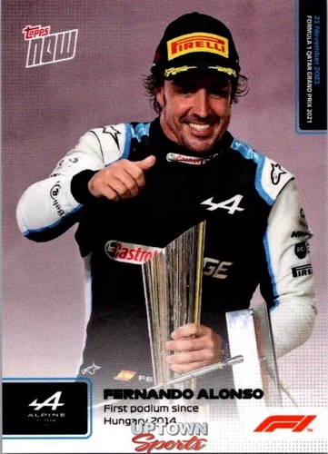 2021 Topps Now F1 Formula One #75 Fernando Alonso Alpine F1 Team