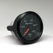Marshall Scx Oil Pressure 2-116 Gauge Black Bezel 5033blk