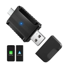 2-in-1 Wireless CarPlay & Android Auto Adapter | USB-C, Zero Delay, iPhone & And