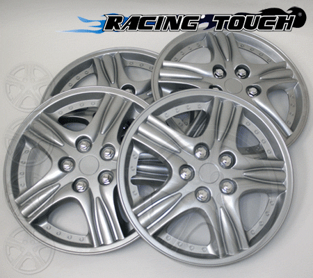 Wheel Cover Replacement Hubcaps 15" Inch Metallic Silver Hub Cap 4pcs Set #510 - Picture 3 of 5