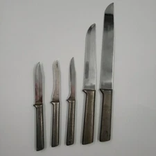 Vintage Rada Style Cutlery Kitchen Knife Set Aluminum Handle Knives Unbranded