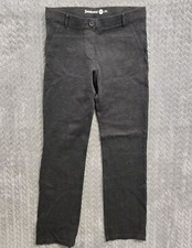 Betabrand Pants Womens Medium Dark Gray Office Faux Pockets Stretch