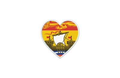 Patch aufnaher aufbugler gedruckt Flaggen flagge fahne herzen new brunswick