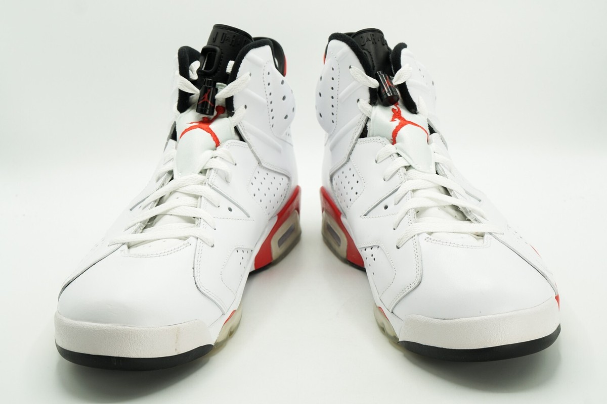 2010 NIKE AIR JORDAN VI 6 RETRO CHICAGO WHITE RED INFRARED BLACK 384664-102 10.5 2010 Air Jordan VI white/varsity red Just like the black  main image 3