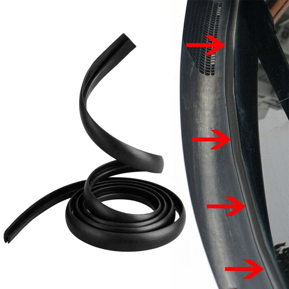 1.8M Rubber Seal Strip For Car Front Windshield & Hood Panel – 0.70” Width, Black