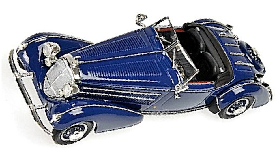 Horch 855 Special Roadster 1938 Blue Limited Edition 336 pcs. 1:43 Minichamps - Image 3 of 4