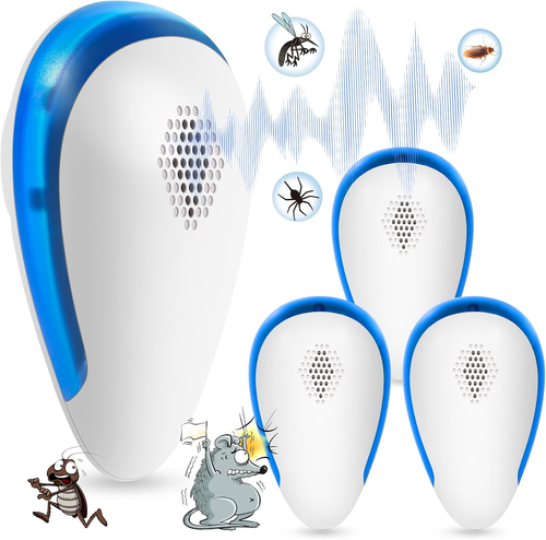 4 Pack Effective Pest Repellent Ultrasonic cover up to 1700 sq. ft