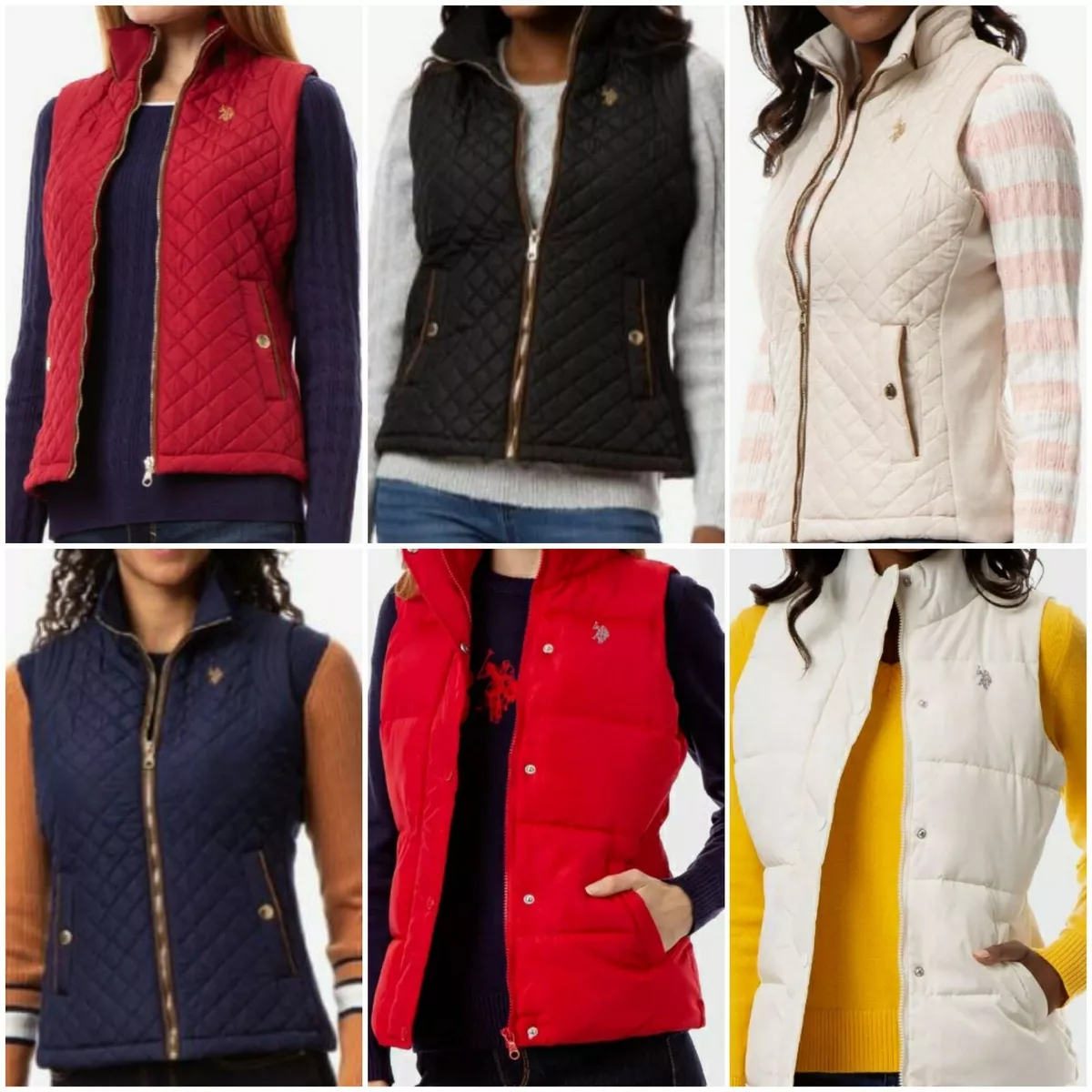 U.S POLO ASSN WOMEN VEST VARIOUS COLORS STYLES SIZE M L eBay