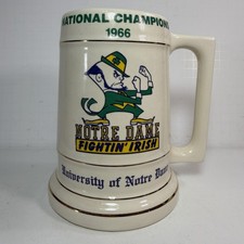 *nos* Notre Dame University Fightin Irish Beer Stein Mug 1966 National Champions