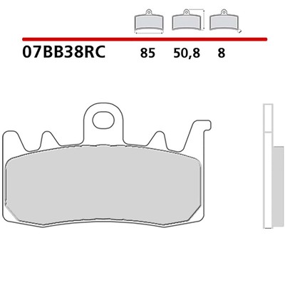 BREMBO FRONT BRAKE PAD KIT FOR MOTO GUZZI V100 MANDELLO 1000 22-22-07BB38RC