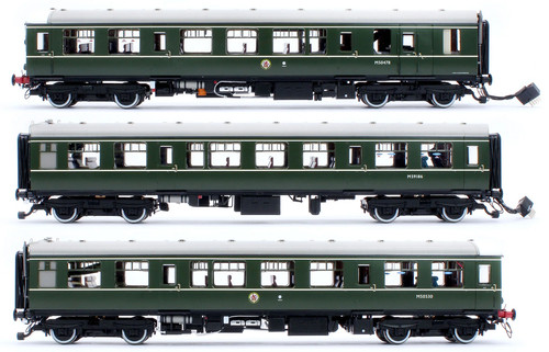Heljan 1451 Class 104 3 Wagen DMU M50478/M59186/M50530 BR grün (Speed Whiskers an | Zustand: New
