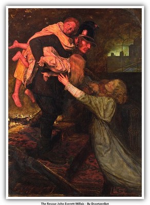 The Rescue John Everett Millais