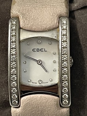 Ebel Beluga natural real   Diamonds Bezel E9057A28-10 Swiss Quartz Ladies Watch