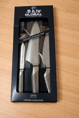 Global G-458110/AB 40th Anniversary 3-Piece Knife Set MSRP $285 Brand New