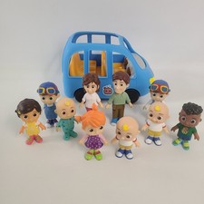 Lot 10 Cocomelon Figures Blue Family Fun Car Vehicle Van w/ Sound Jazwares