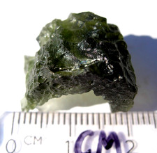 17.7 carats 19x16x7m MOLDAVITE from Czech Republic from impact  COA