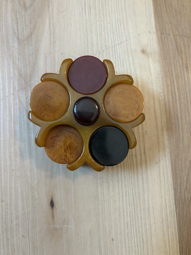 Vintage bakelite catalin poker chips 4* color With Chip Caddy Holder