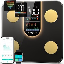 RunStar Scale for Body Weight, Smart Scale with 8-in-1 VA Display, High Preci...