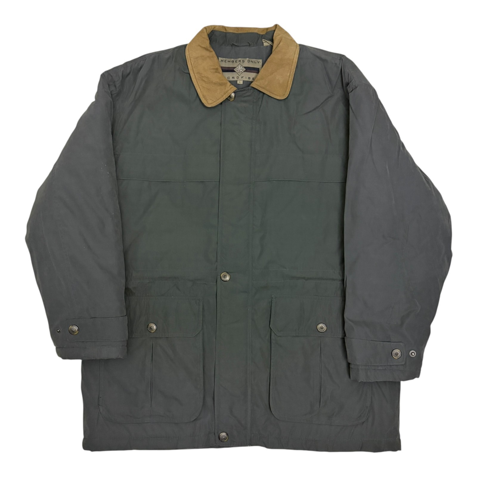 MEMBERS ONLY Winter Parka Coat Vintage Leather Trim Puffer Jacket Mens Large image 2