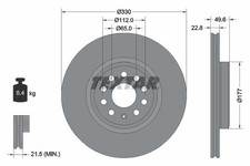 2x Bremsscheibe vorne Textar 92327103 für CUPRA VW