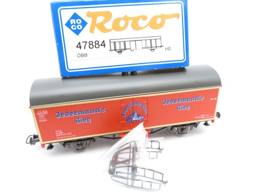 362H0 /1 - Roco H0 47884 - Kühlwagen / Bierwagen Jedermanns Bier ÖBB top in OVP | Condition: Gebraucht