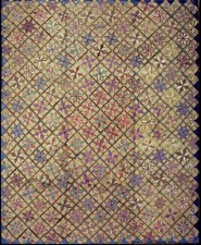Antique Allover Floral Wool & Cotton Hooked – Loop Pile Ivory Beige Cream White