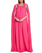 Carolina Herrera Ruched Neck Halter Gown Women's Pink 2