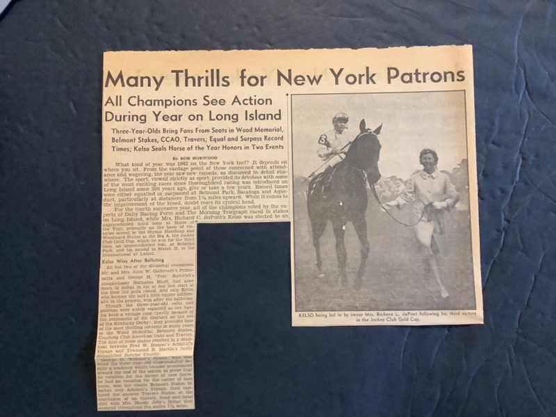 KELSO 1962 Original Daily Racing Form Clipping Horse  Racing