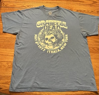 Grateful Dead Ithaca New York 1977 Shirt 2XL Blue Ripple Junction 2023 Jam Band