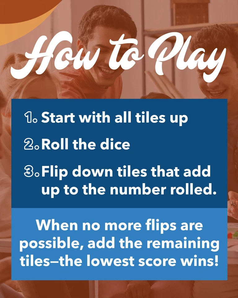 WE Games Board Game with Dice, 12 Numbers, in Black Stained Wood Box with Lid - Image 4 of 4