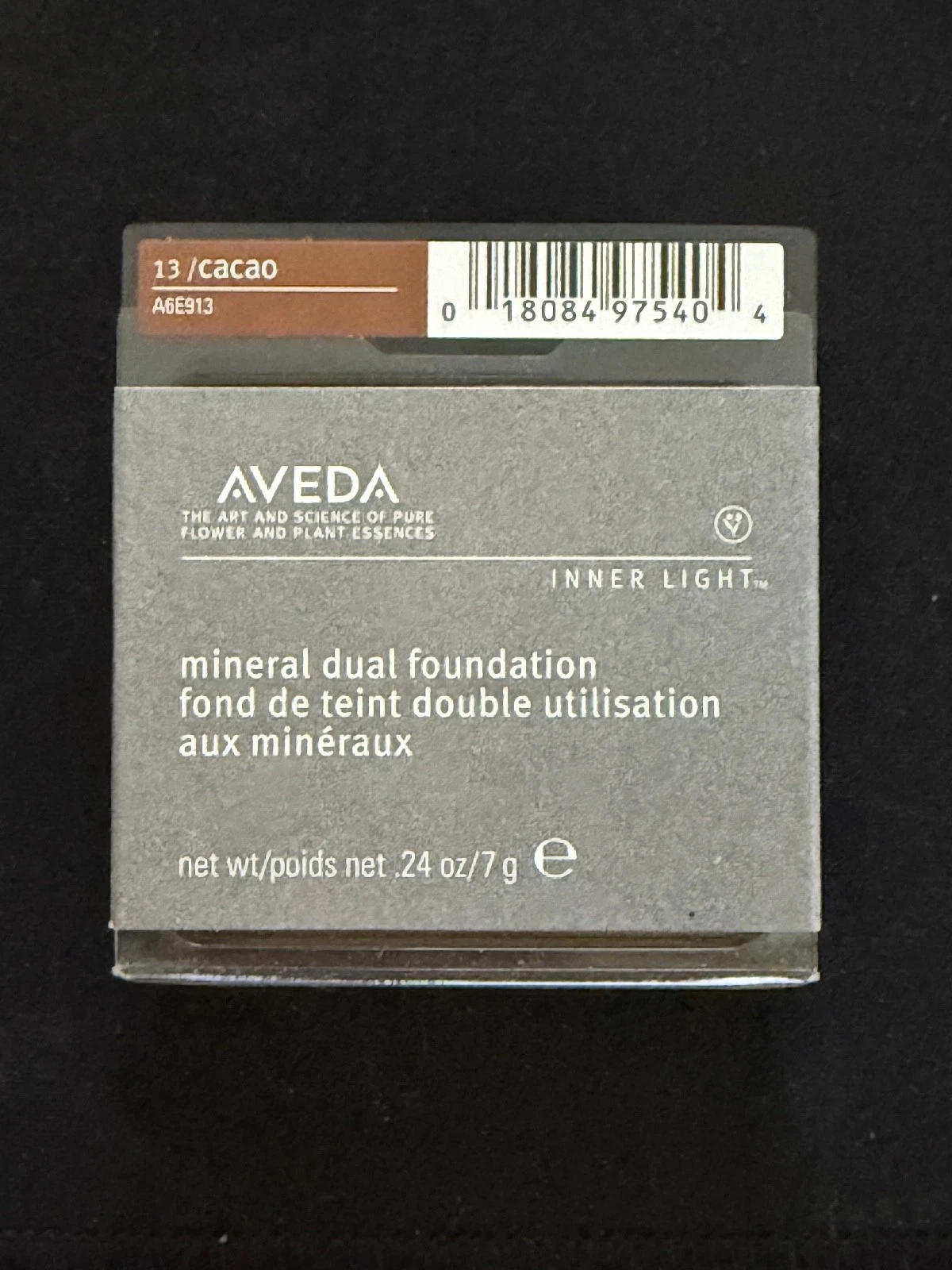 Aveda Inner Light Mineral Dual Foundation - 13 Cacao - .24 oz / 7 g - New in Box
Opens in a new wind