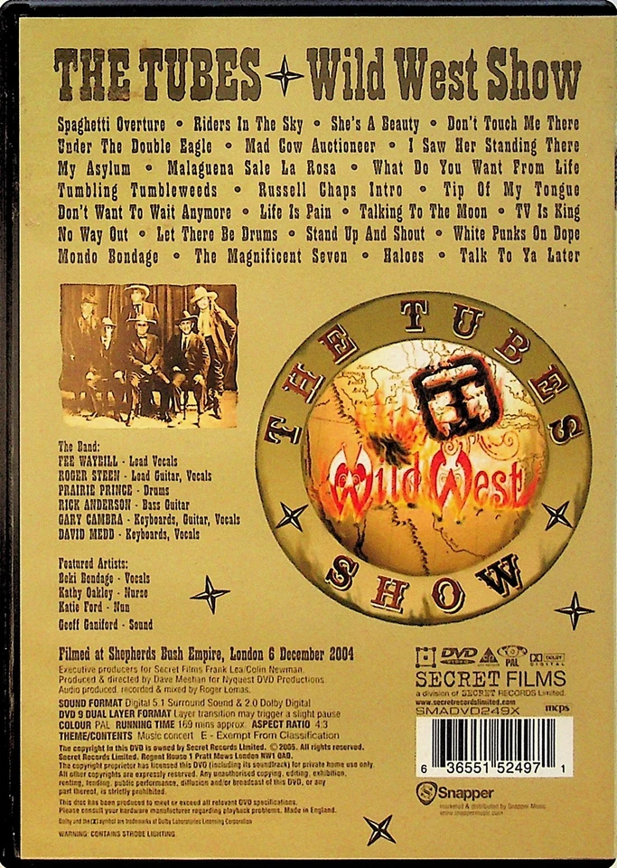 The Tubes -Wild West Show, Live Shepherds Bush Empire, London 2004 DVD (R0) - Image 3 of 3