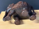 VINTAGE Hand Carved Solid Hardwood ELEPHANT Highly Detailed 5" X 4 1/2" X 3" — photo 10