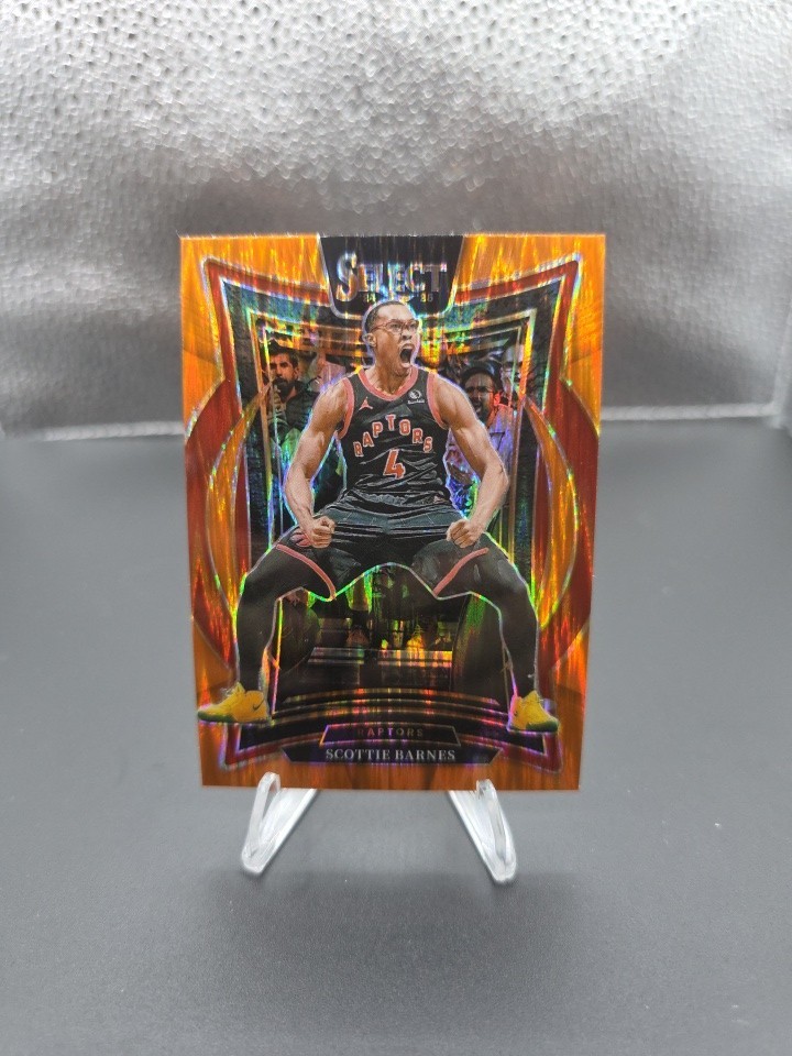 Panini Select 2024-25 Scottie Barnes Concourse Orange Wave Prizm #30 | Raptors