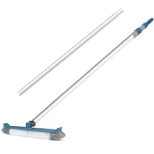 Swimming Pool Brush with Pole, 16ft Aluminum Telescopic Pool Poles and 18inch...